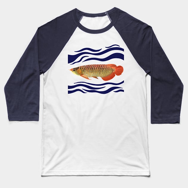 Dragon Fish | Arowana Baseball T-Shirt by Suneldesigns